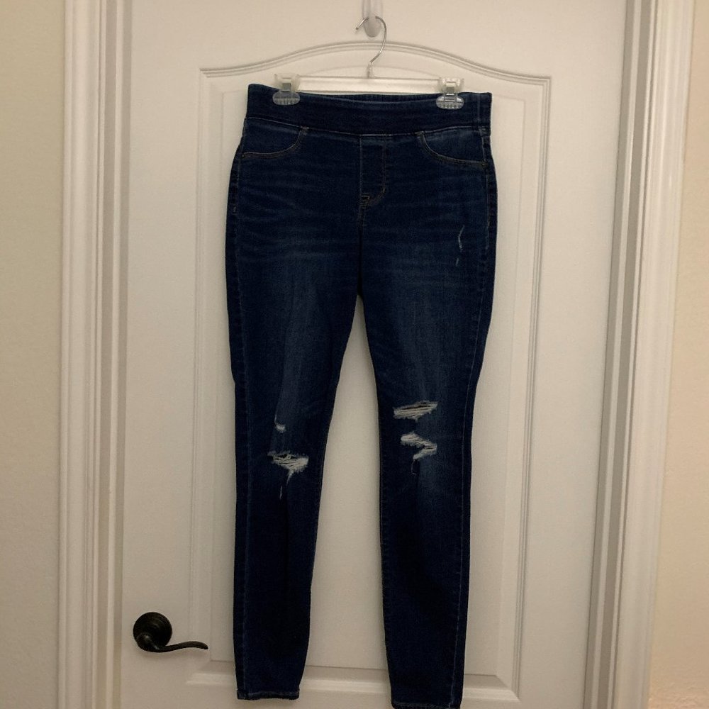 Mid-rise denim jeggings
